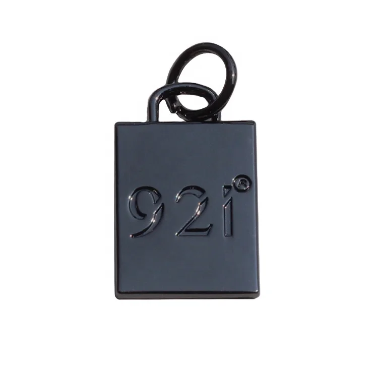 Fashion Square Shape Necklace fitting Customized Engraved Charms Gunmetal Letter Tags For Bracelet