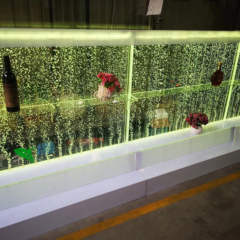 Современная Гостиная светодио дный светящийся воды пузырь стены аквариума вина шкафы бара