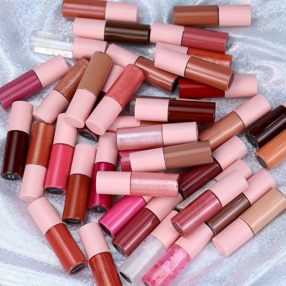 Custom Logo OEM ODM  Wholesale Mini Matte Lipstick Glossy Shine for Lips Sheer Finish Cruelty-Free Shimmer Lip Gloss Kit