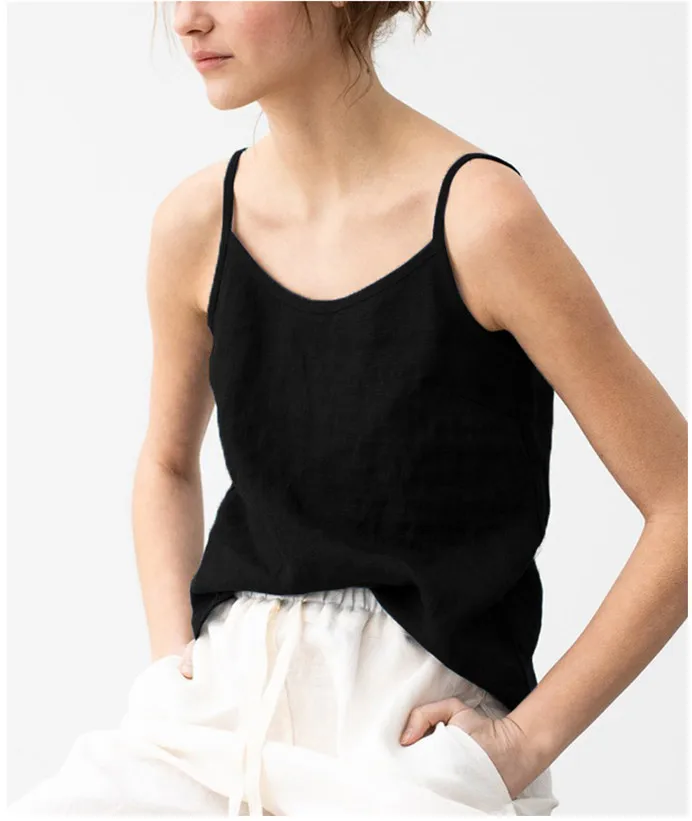 Summer Basic T-shirts Fashion Lady Tank Top Solid Comfortable Sleeveless Camisole Tops Women Vest
