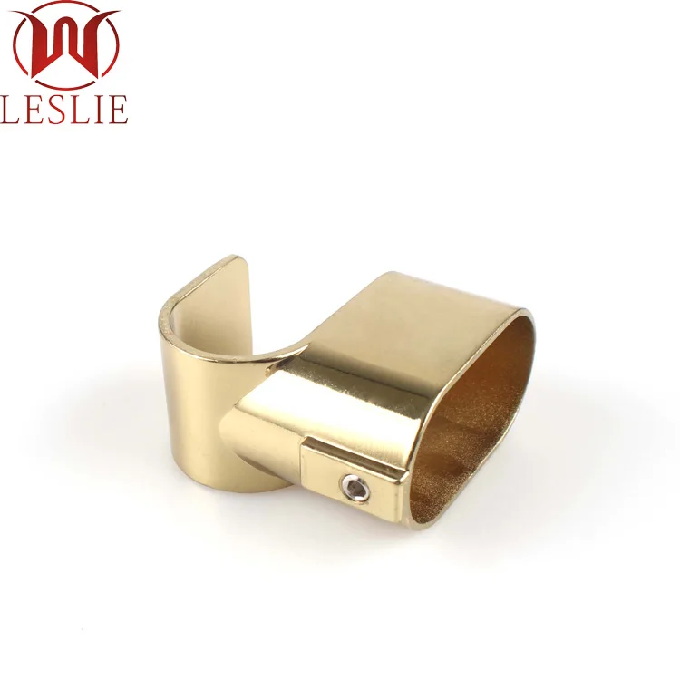 Zinc Alloy Oval Shape Wardrobe Hanging Rail Rod End Support Wardrobe Tube Support Brackets Holder Wardrobe Tube Holder