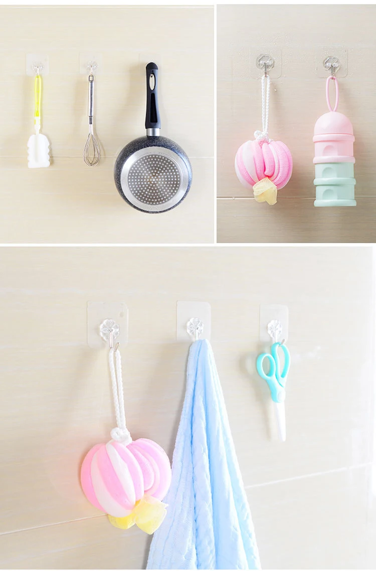 7*7cm Rustproof And Waterproof Single Strong Adhesive Wall Hook Removable Plastic  heavy duty wall hooks