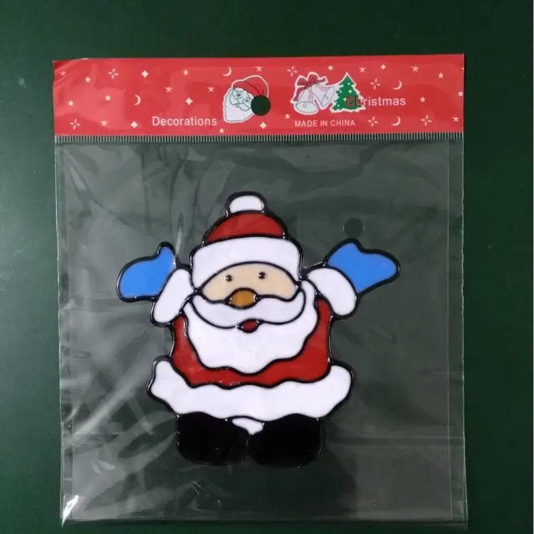 
 Наружная домашняя Рождественская декоративная наклейка на окна двери рождественские наклейки на окна Санта-Клауса  