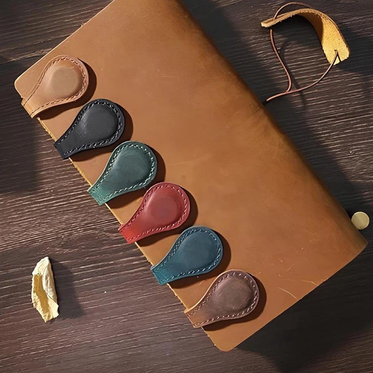 Most Popular Blank Bookmarks Clip Custom Design Laser Logo Custom Pu Leather Magnetic Bookmarks For Book