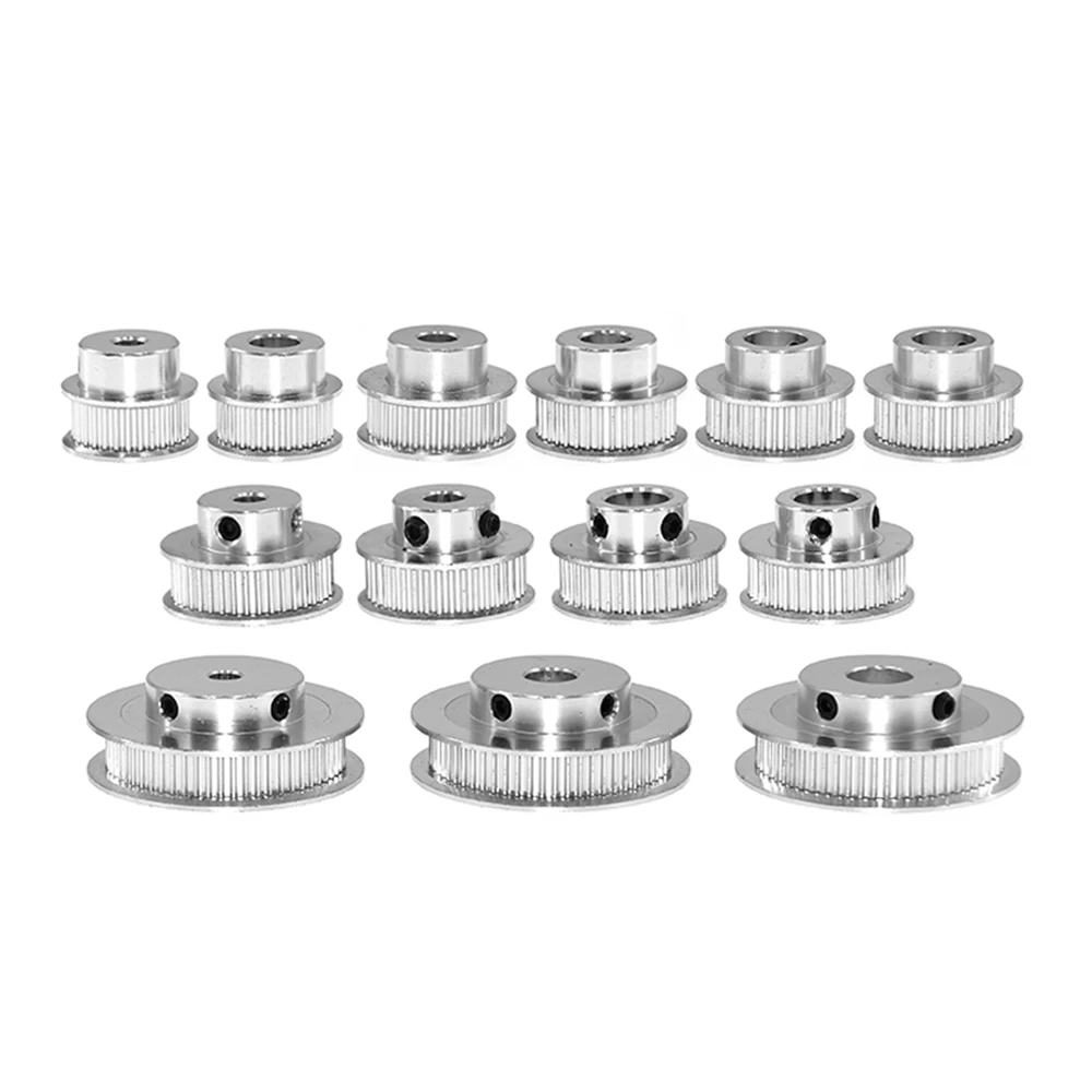 TWOTREES GT2 Timing Pulley 30/36/4060 Teeth with 5mm or 8mm Bore Aluminum Gear For 3D Printer Parts Timing Belt 6mm 10mm