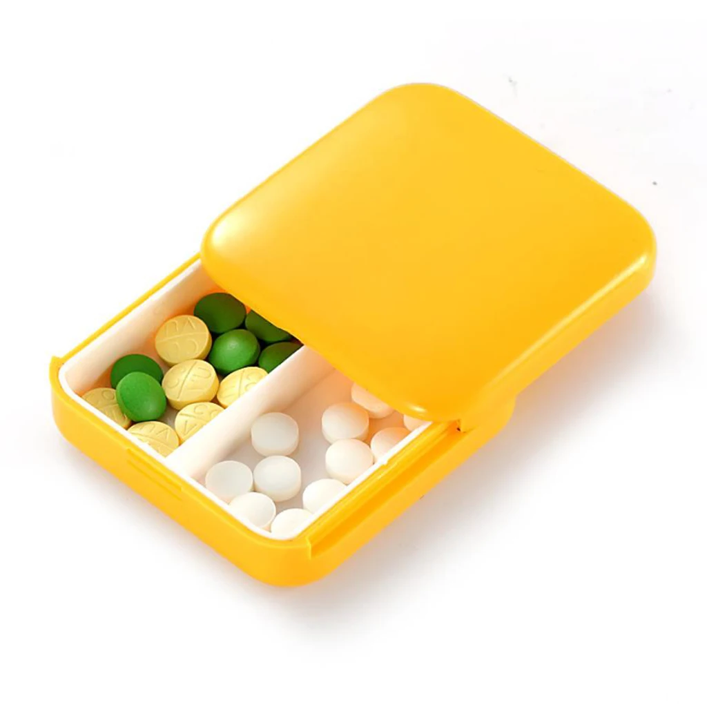 Hot pocket portable travel plastic 7 day square slide push pull medicine pill storage container cases organizer weekly pill box