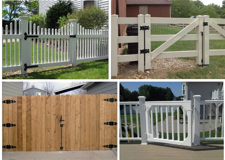 SANKINS Heavy Duty Decorative Spring Gate T Hinge Self Close T Hinge for Shed Door Garage Fence Wood Gates with Screws