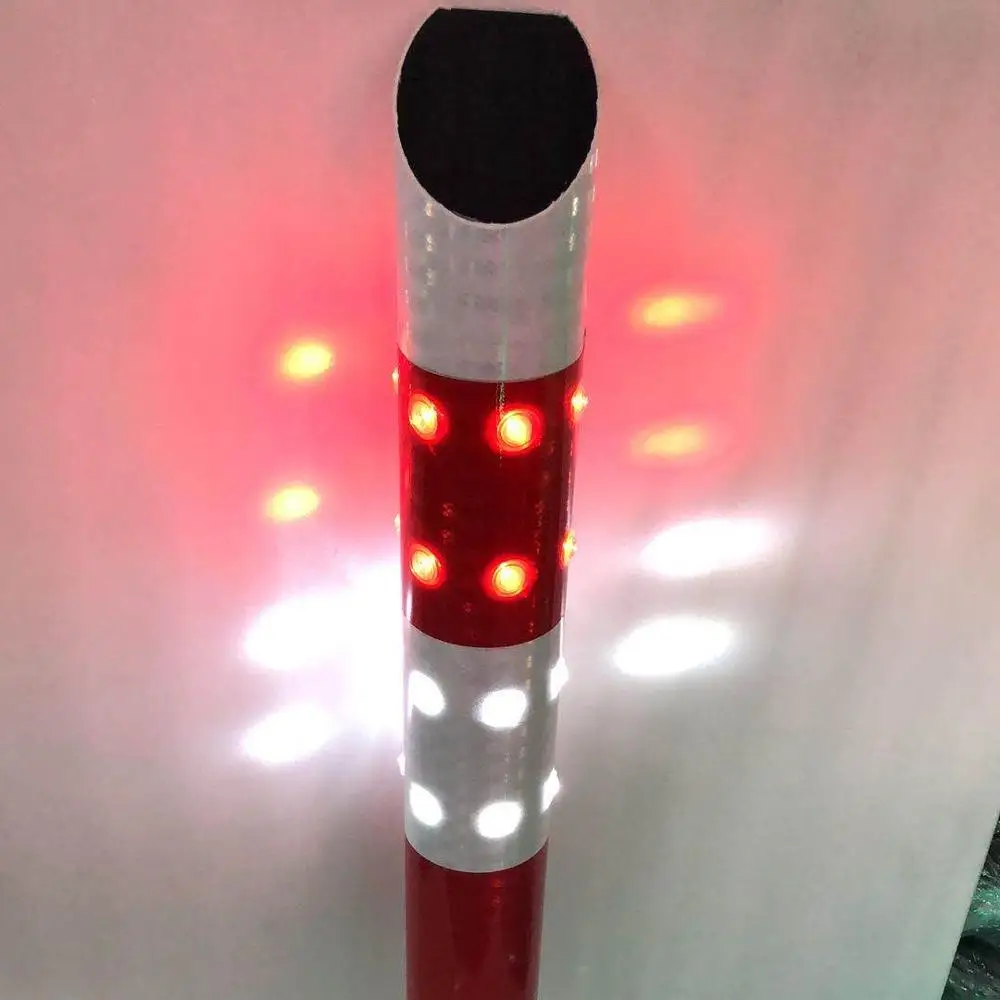 Solar Power Traffic LED Street Warning Post, LED Traffic Bollards