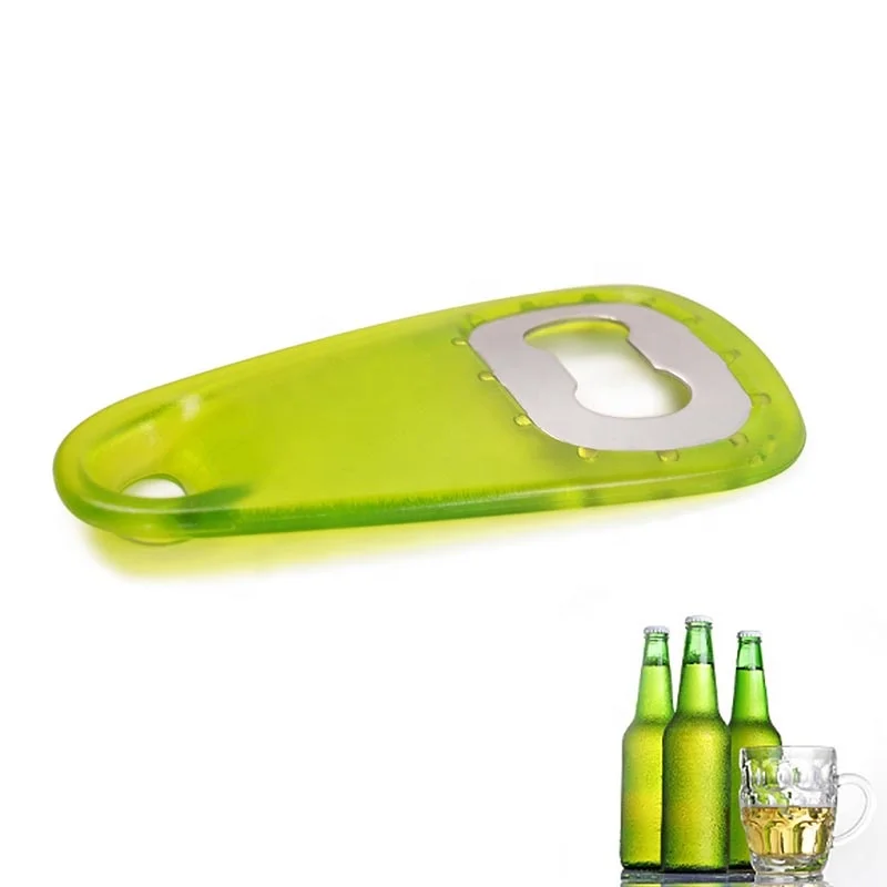 Top Selling Logo printing Stainless Steel Opener with Plastic Handle