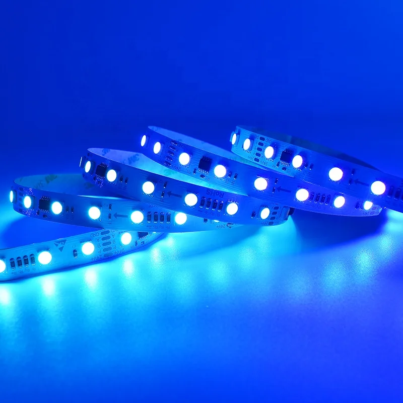 Christmas Outdoor RGBW LED Strip Lights SMD5050 UCS512 WS2811 10 Pixels Digital RGB RGBW 3000K 24V Running LED Strip