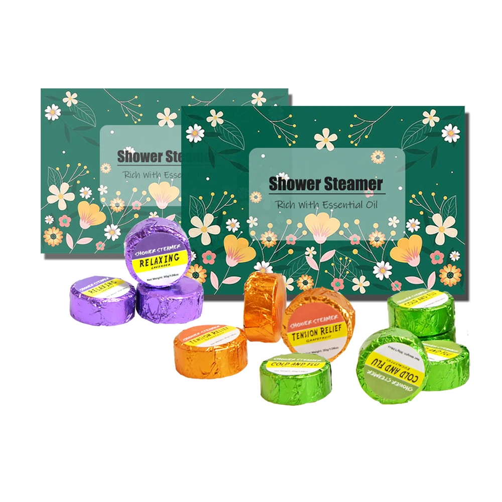 Essential Oil with natural organic shower bombs aromatherapy bath fizzer tablet shower steamer natural