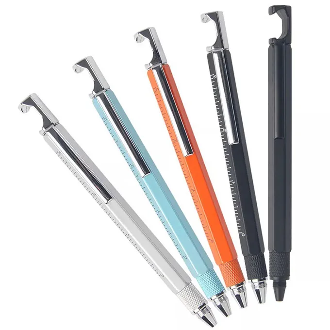 6 в 1 металлическая шариковая ручка с логотипом