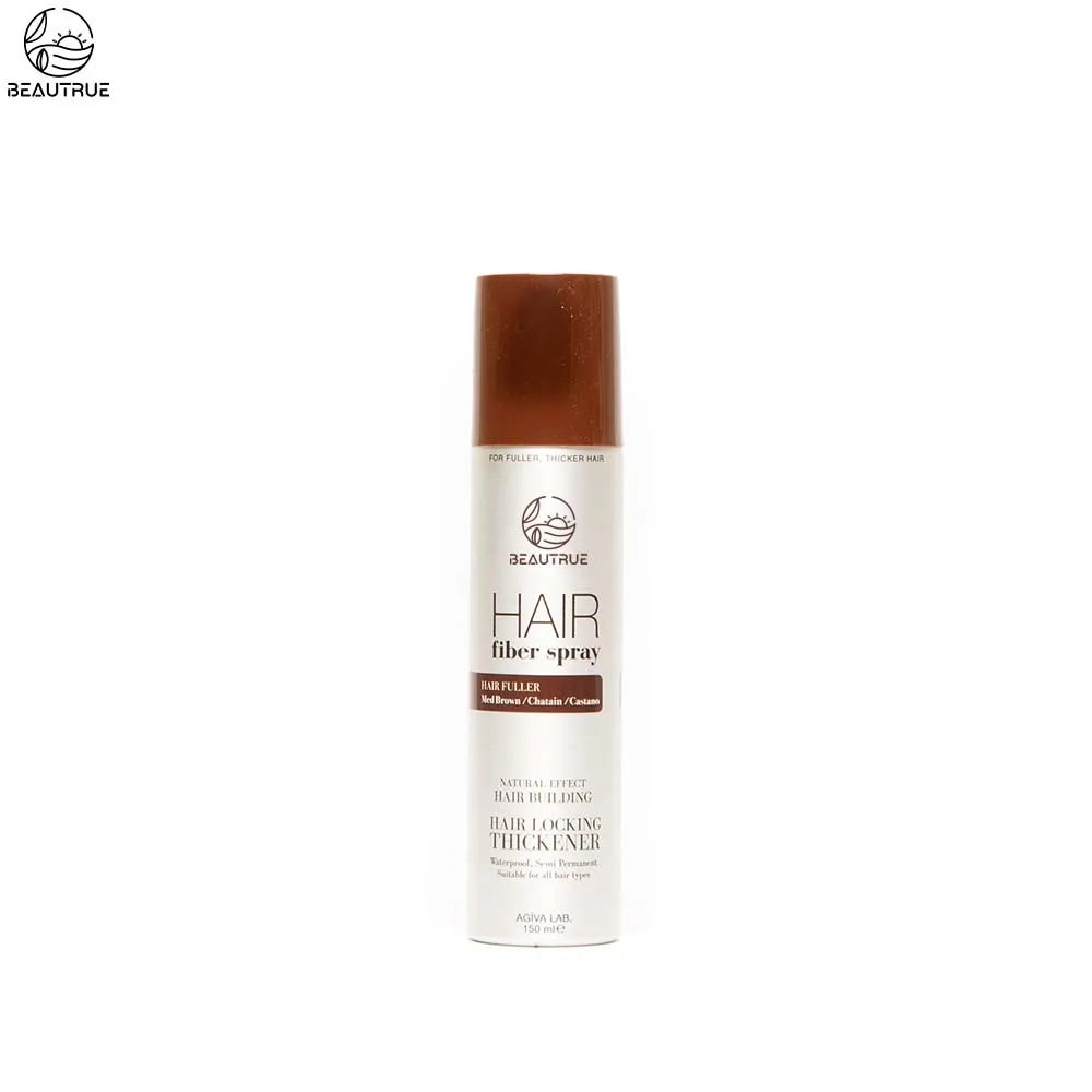 Factory Custom Natural Effect Hair Fiber Aerosol Spray With Waterproof Semi-Permanent Color Building Fibers Spray
