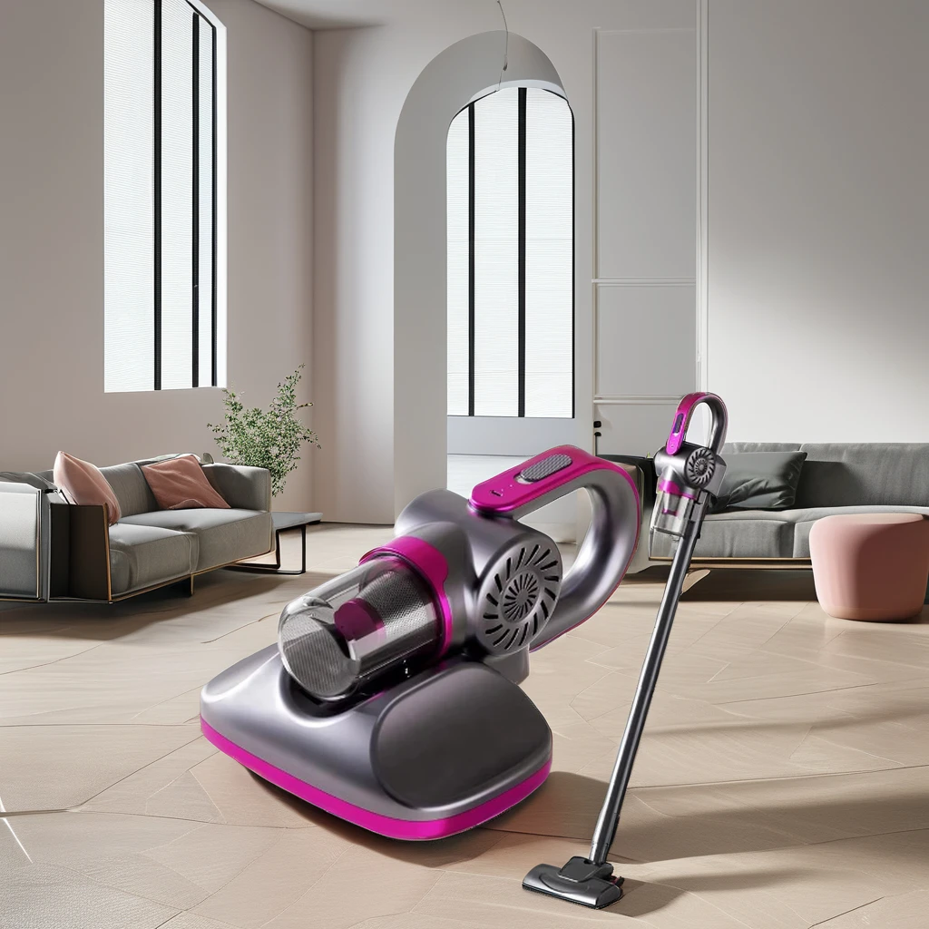 2 in 1 Cordless Vacuum Cleaner Including Mite Remover Portable Air Duster Remover Handheld Detachable Rechargeable
