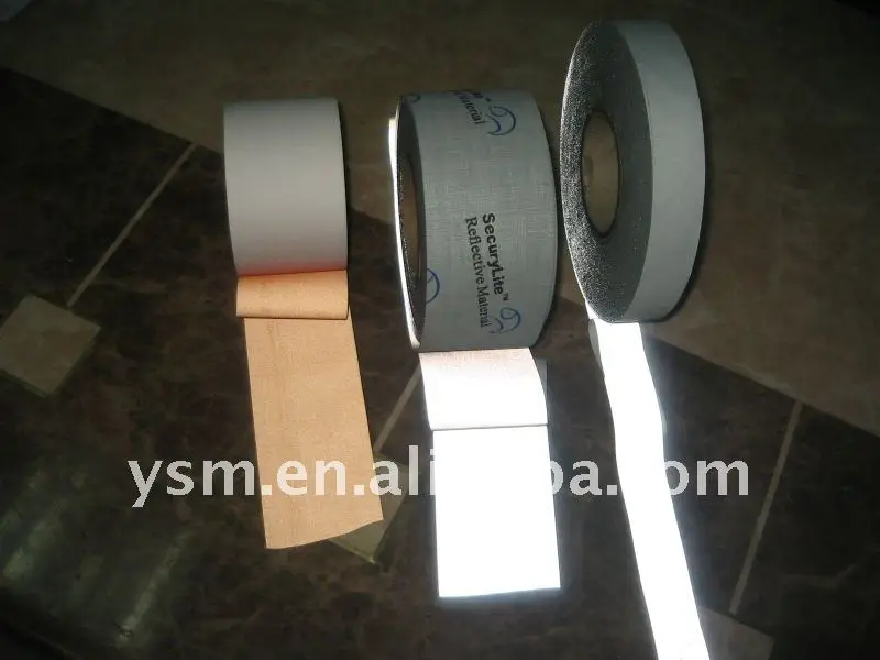 EN20471 High Retro Reflective Safety Tape ,High Visibility Silver Reflective Fabrics Reflective Tapes For Clothing