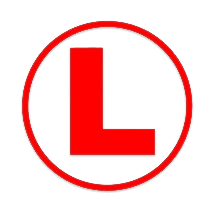 19.5Cm X 19.5 cm Car Stickers Exterior Red L Board Learning Driver car Decal Sticker