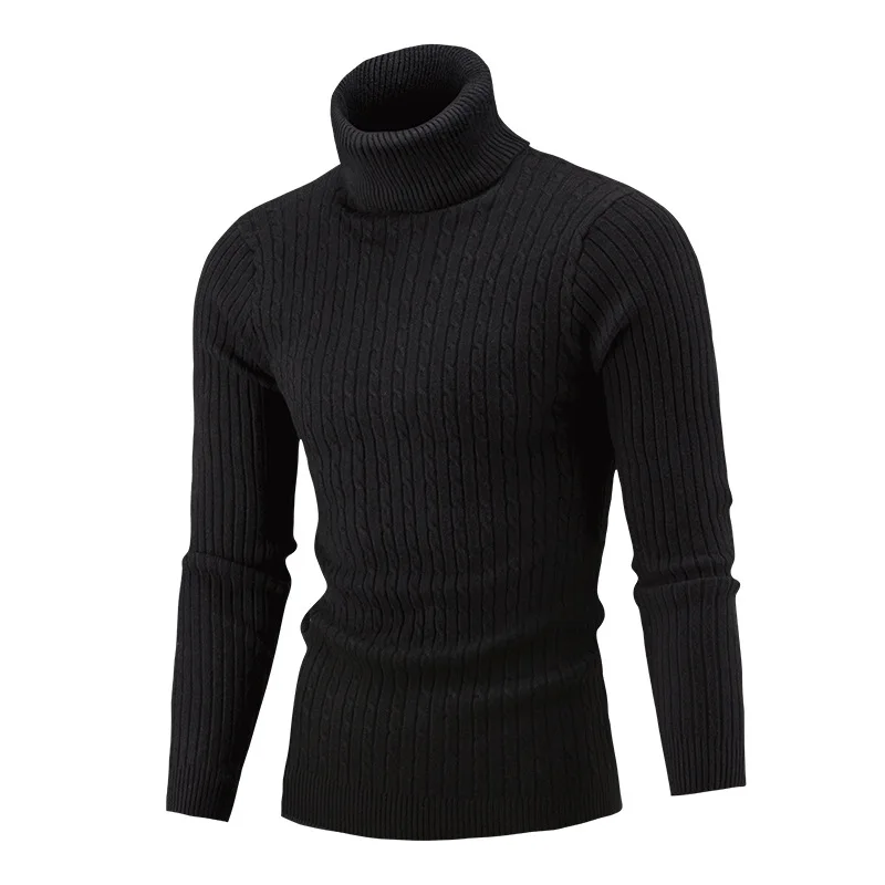 
Hot sale cheap cable knit turtleneck sweater men 