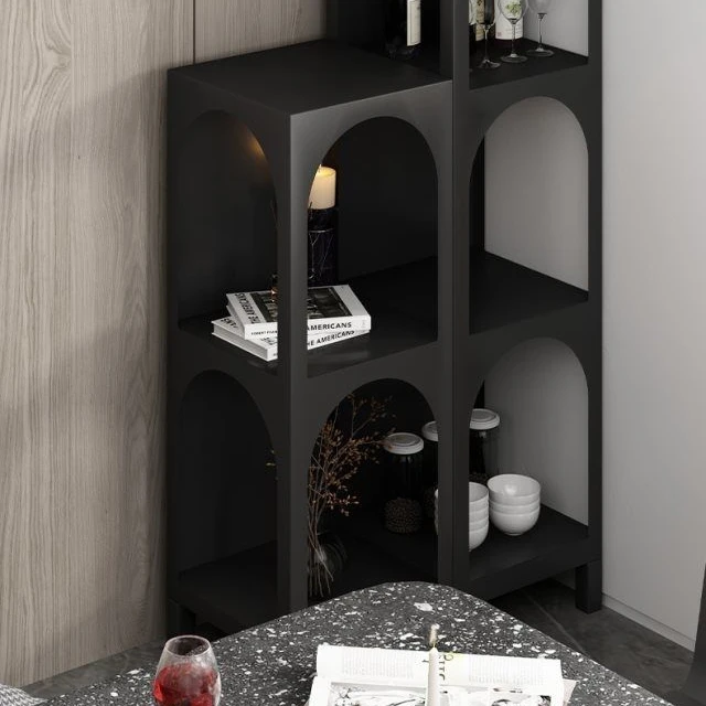 Wholesale Nordic style window cabinet home living room floor metro cabinet bookshelf arch shelving shelf