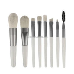 best portable white makeup brush sets Mini Makeup Repair Pen Wooden Handle Set Beginners Beauty Tools Soft Hair Makeup Brushes