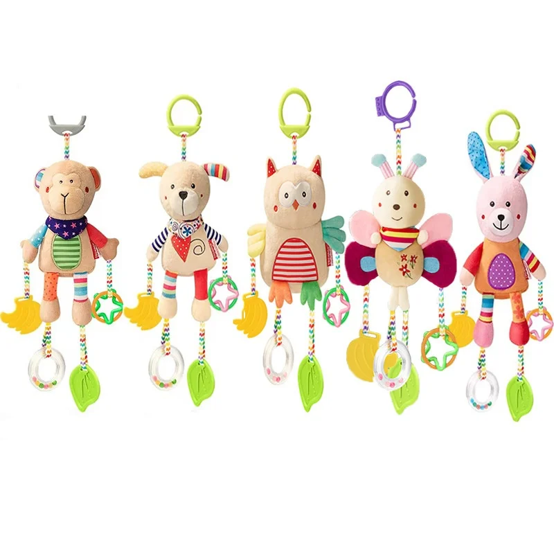 Best Price Teethers Sound Paper Crib Shaker Play Gym Plush Stuffed Animal Baby Rattle