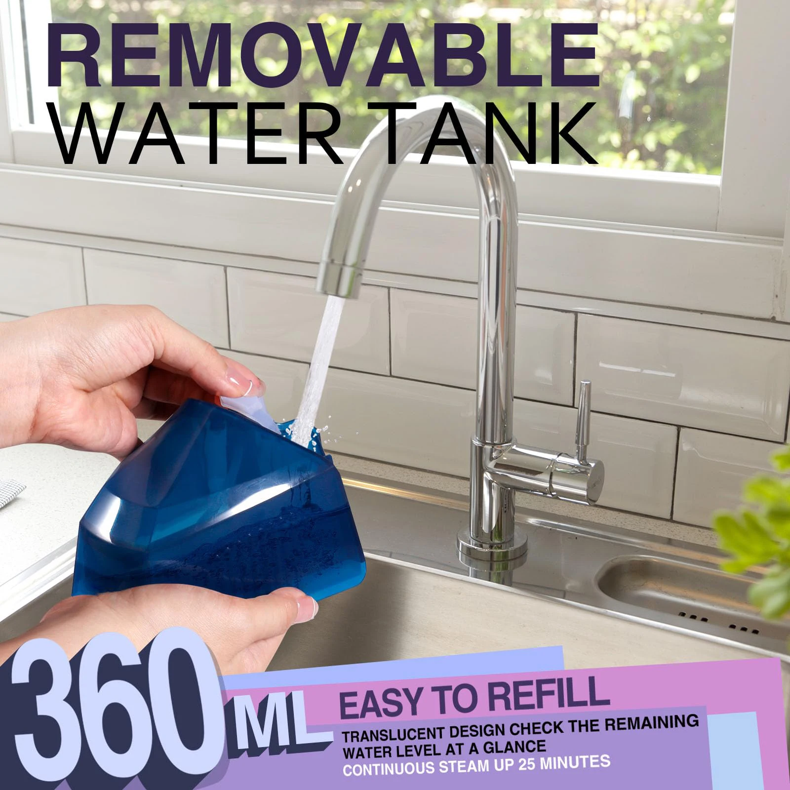 Premium High Grade  Garment Steamer Suitable For Flat and Hanging Iron with Anti Overflow Design