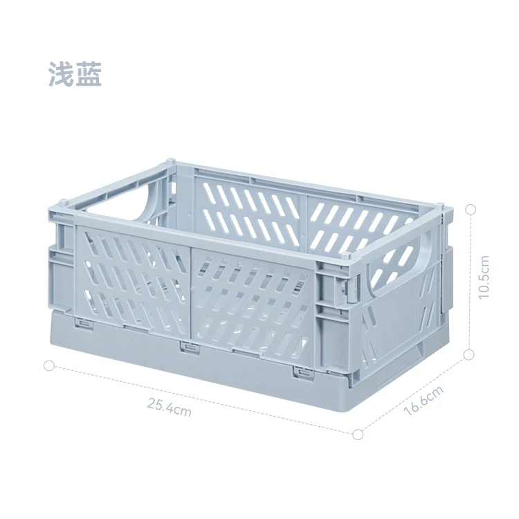 Factory Directly Plastic Luxury Customized Style Fruit vegetable Snack storage folding picnic basket with Handle Wholesale