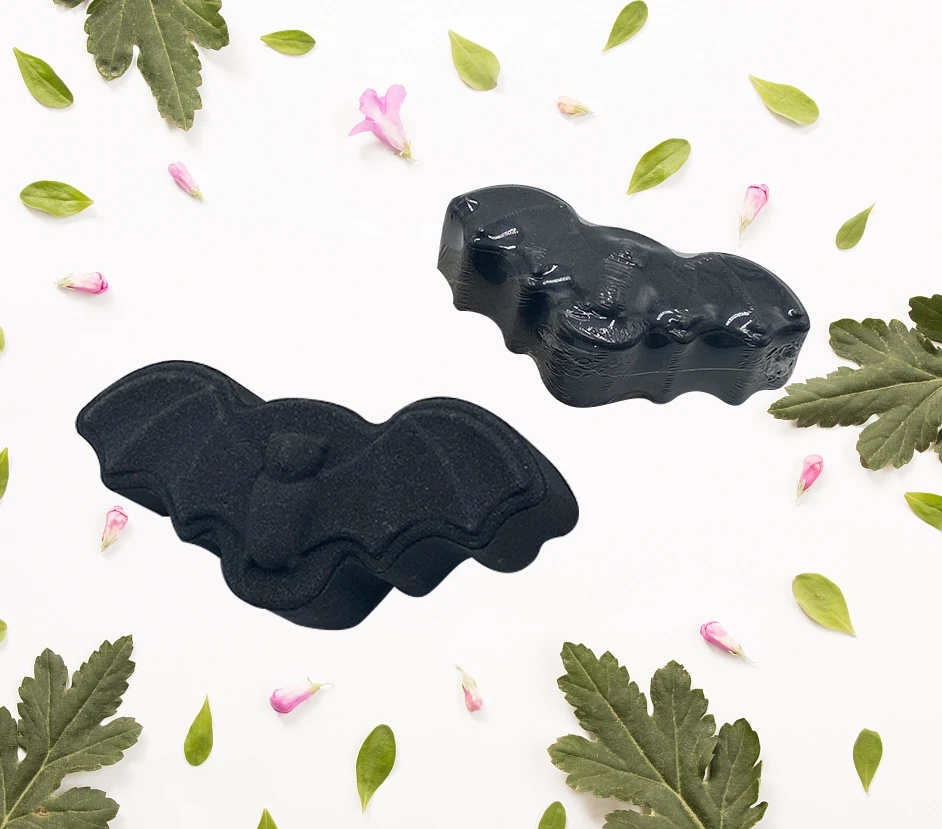 Новинка пена ручной работы высокого качества натуральная Бомба для ванны с черным углём Хэллоуина летучая мышь