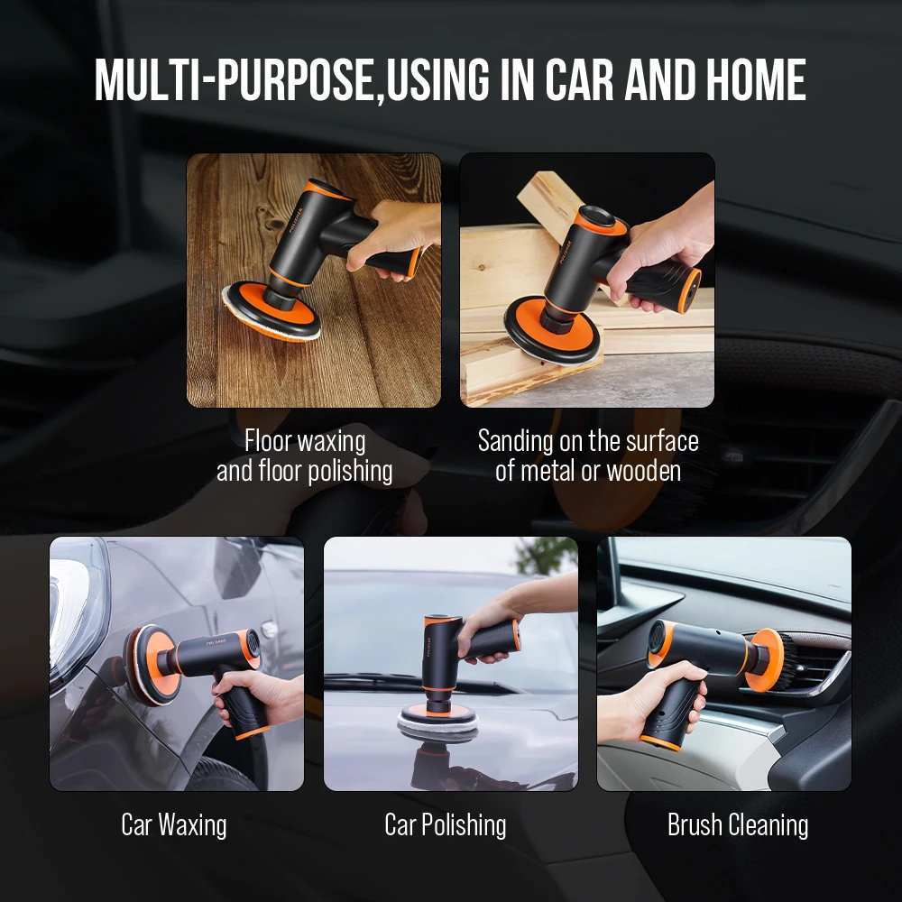 18000rpms Power Tools Multifunctional Professional Hand-held Polishing Machine Electric Cordless Car Polisher