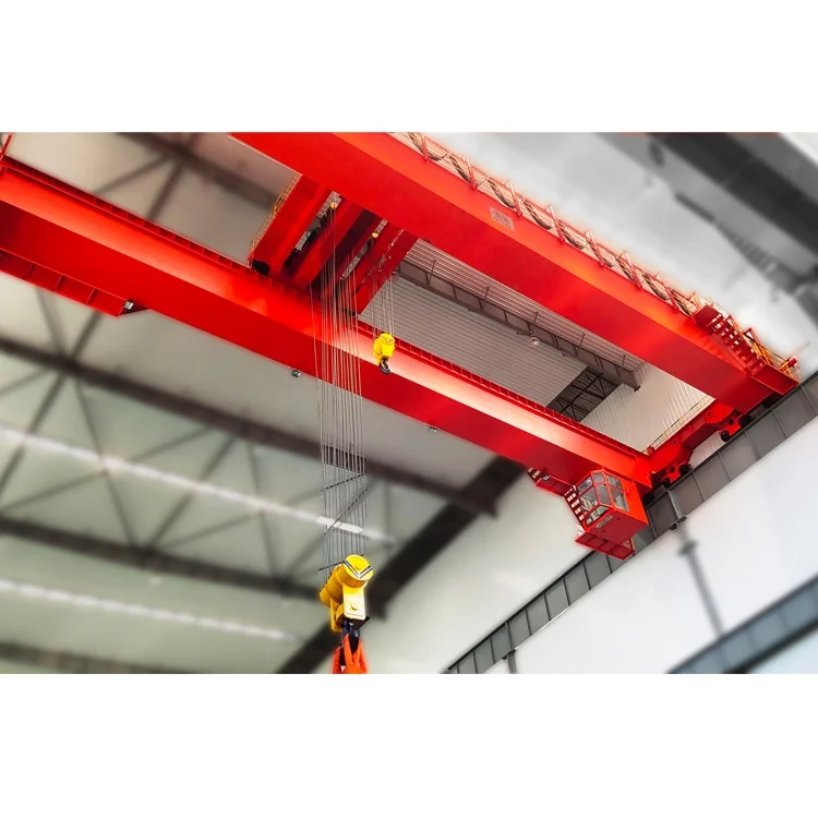 Heavy Duty A5 Workshop QD 160 / 50 ton european style 150 ton Double Girder Overhead Crane Remote Control Eot Bridge Crane price