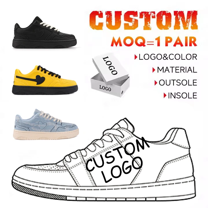 Retro Sneakers Low Top Quality Basketball Style Customizable Blank Designer Trainers Custom Logo Shoes