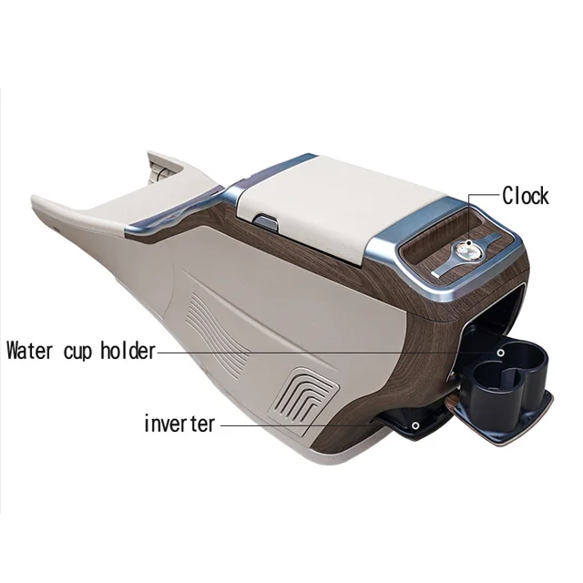Central armrest box storage box with refrigerator armrest box Vito V250 V260 V220 w447 V-Class Interior modification and upgradi