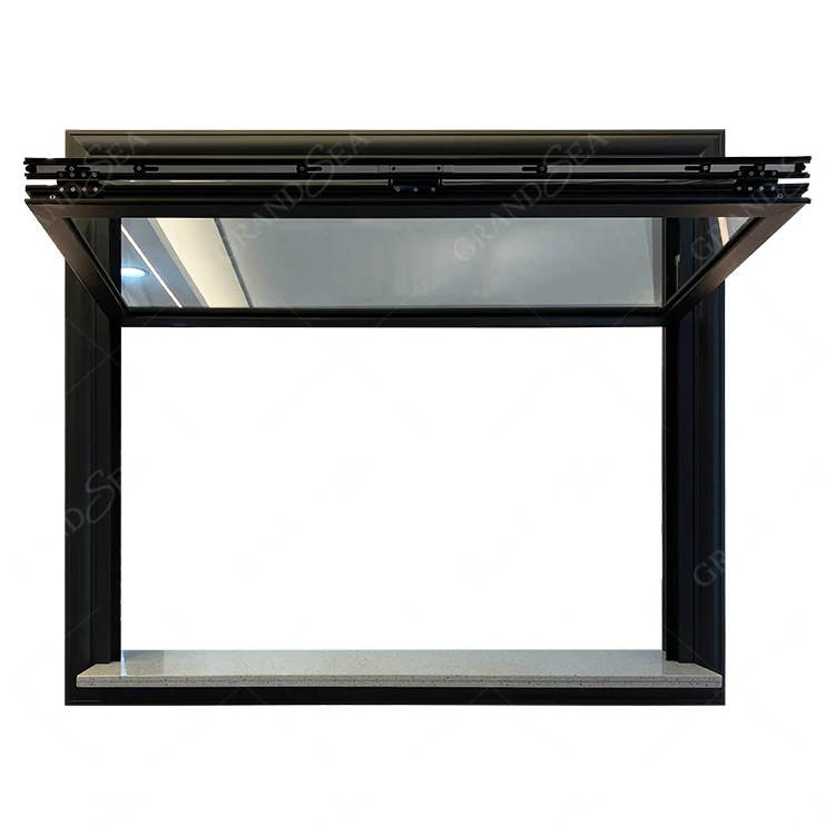 Chinese Factory Wholesale Double Glazed Vertical Bi Folding Sliding Windows Bi-Folding Fold Up Aluminum Glass Windows