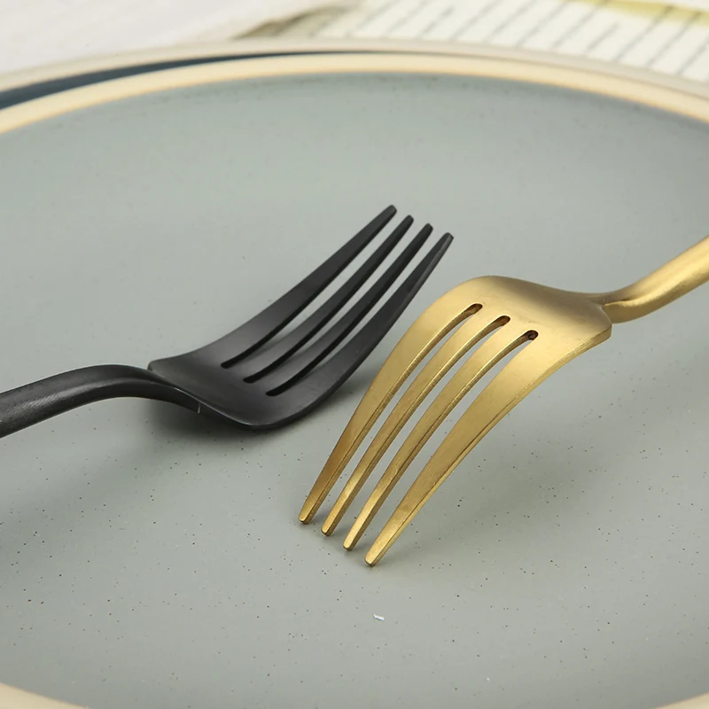 18/0 Cutipol Goa Cutlery Set,Wedding Stainless Steel 430 Matte Silver Black Gold Flatware Sets