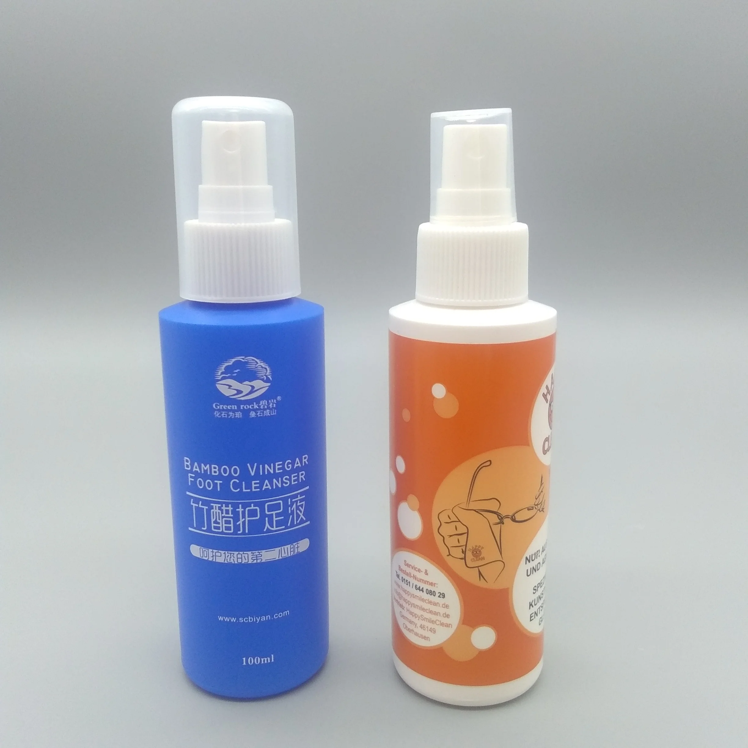 Hot Sale 100ml HDPE/PET Flat Shoulder Private Logo Empty Plastic Bottle For Alcohol Personal Care Cosmetics Household Packaging