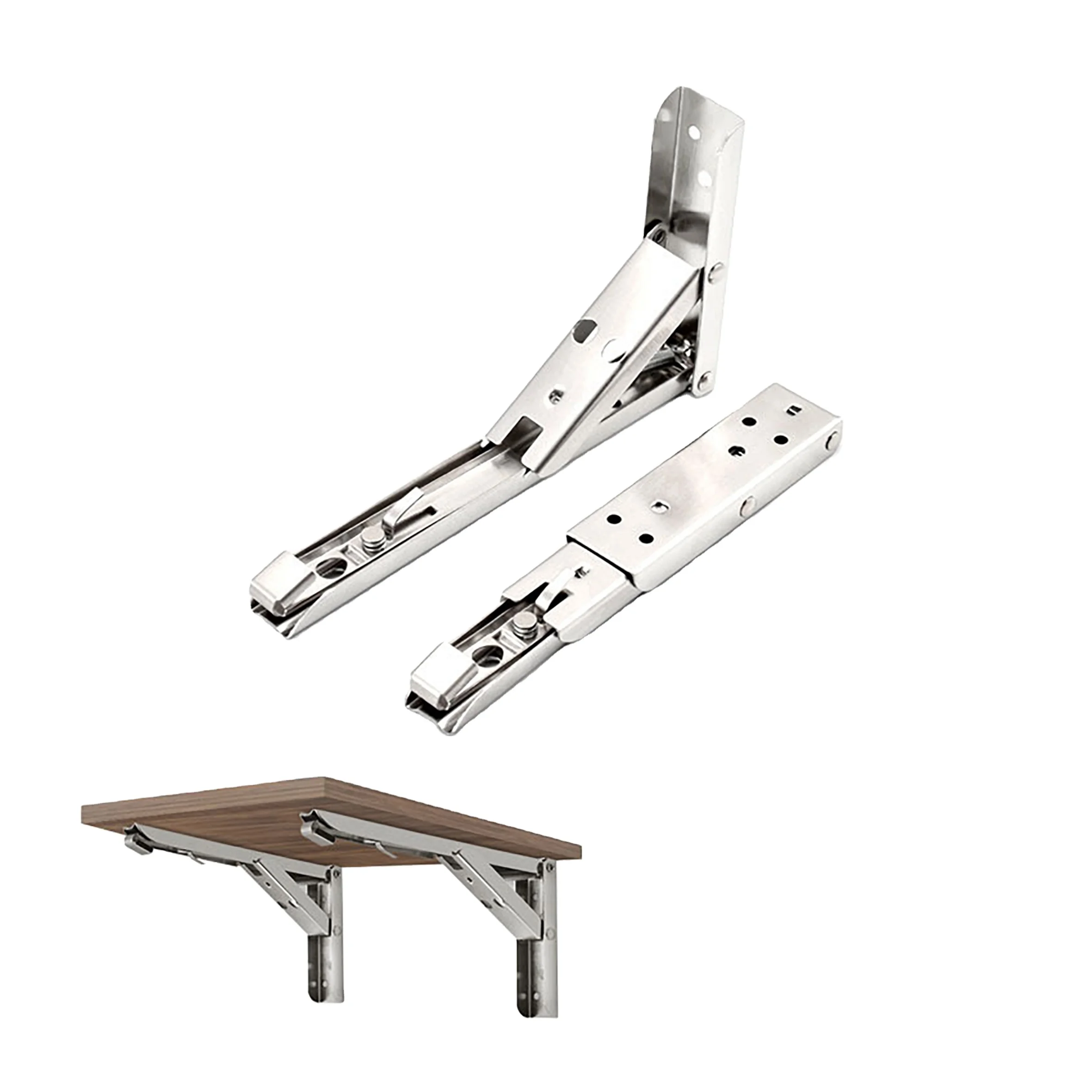 Металлическая Регулируемая стеновая боковая Монтажная Полка на заказ складной стол плавающий кронштейн для полок