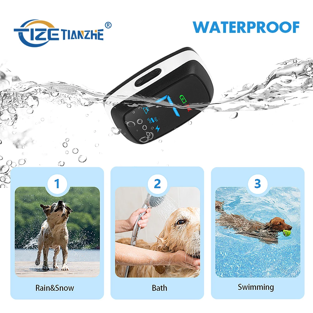 Waterproof OEM Led Display anti aboiement Electric Shock Stop Dog Bark Control stop barking sound vibration Anti Barking Device