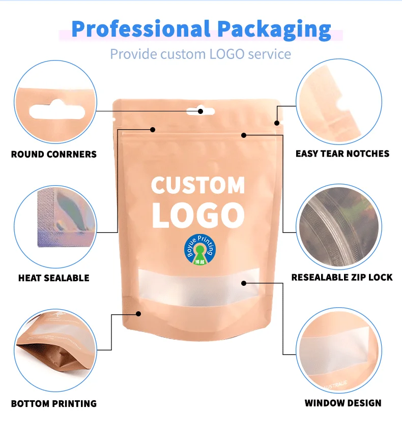 Custom Printed Clear Soft Plastic Fishing Worm Baits Packaging Bag Fishing Lure Packaging