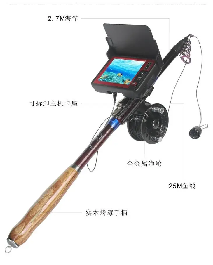 
Shifengda Kit Under Water Fishing Camera With Visual Sea Rod Suitable For Sea Water 