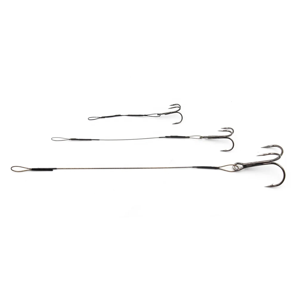 3 size Fishing Hooks With Connector Big Shad Lure Strength Stingers rig