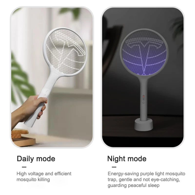 
Rechargeable Electric Mosquito Killer Bug Zapper Fly Swatter Best Mosquito Racket 