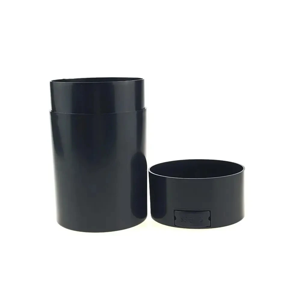 High Quality 60ml 120ml 300ml Black Plastic Airtight Reusable Vacuum Container Plastic Jars for Food Storage