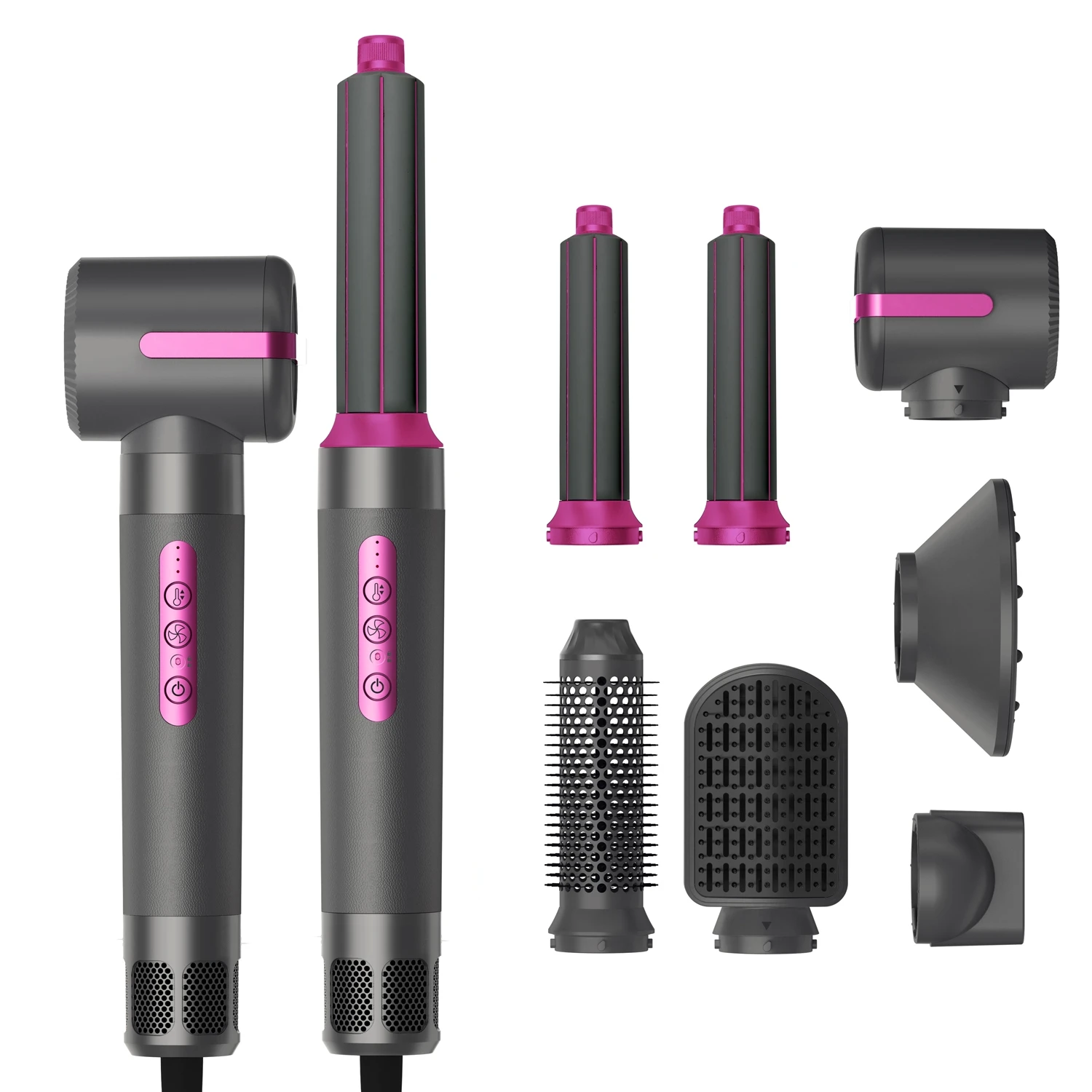 Высококачественная Профессиональная щетка для горячего холодного воздуха, Набор щеток для сушки волос, бесщеточный высокоскоростной мульти стайлер, 1400 Вт, выпрямитель для завивки волос для салона