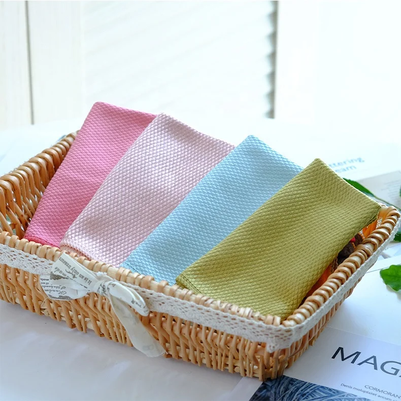 Ultra Soft Quick Dry Car Care Micro Fiber Cloth Towel For Cleaning Fish Scale Microfiber Towel