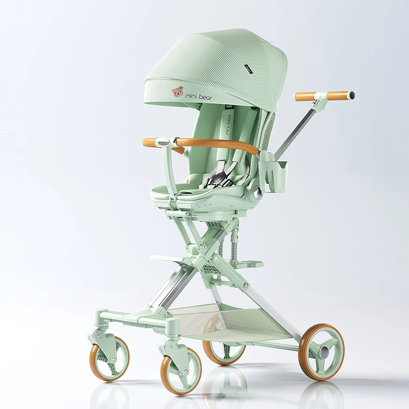 Black White Luxury Baby Stroller Baby Spiral Plush Activity Toy Custom Logo Doll Stroller For Kids