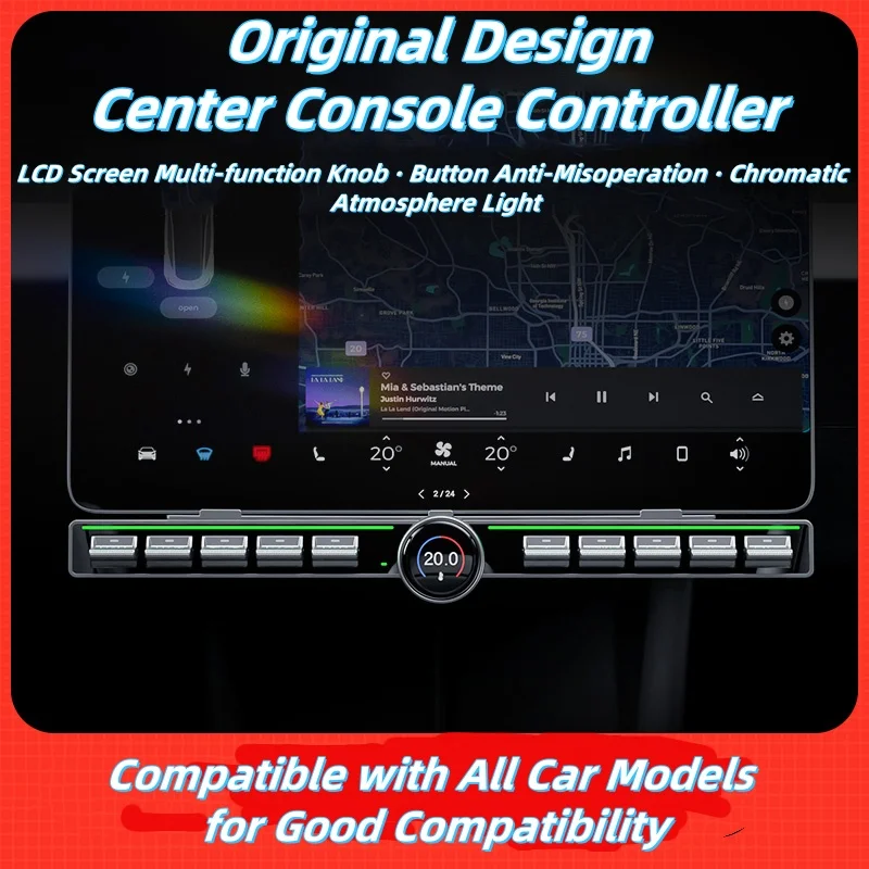 For Tesla Model 3 Physical Control Button Multi-function Center Control Panel Switch Buttons  Interior Accessories Motification