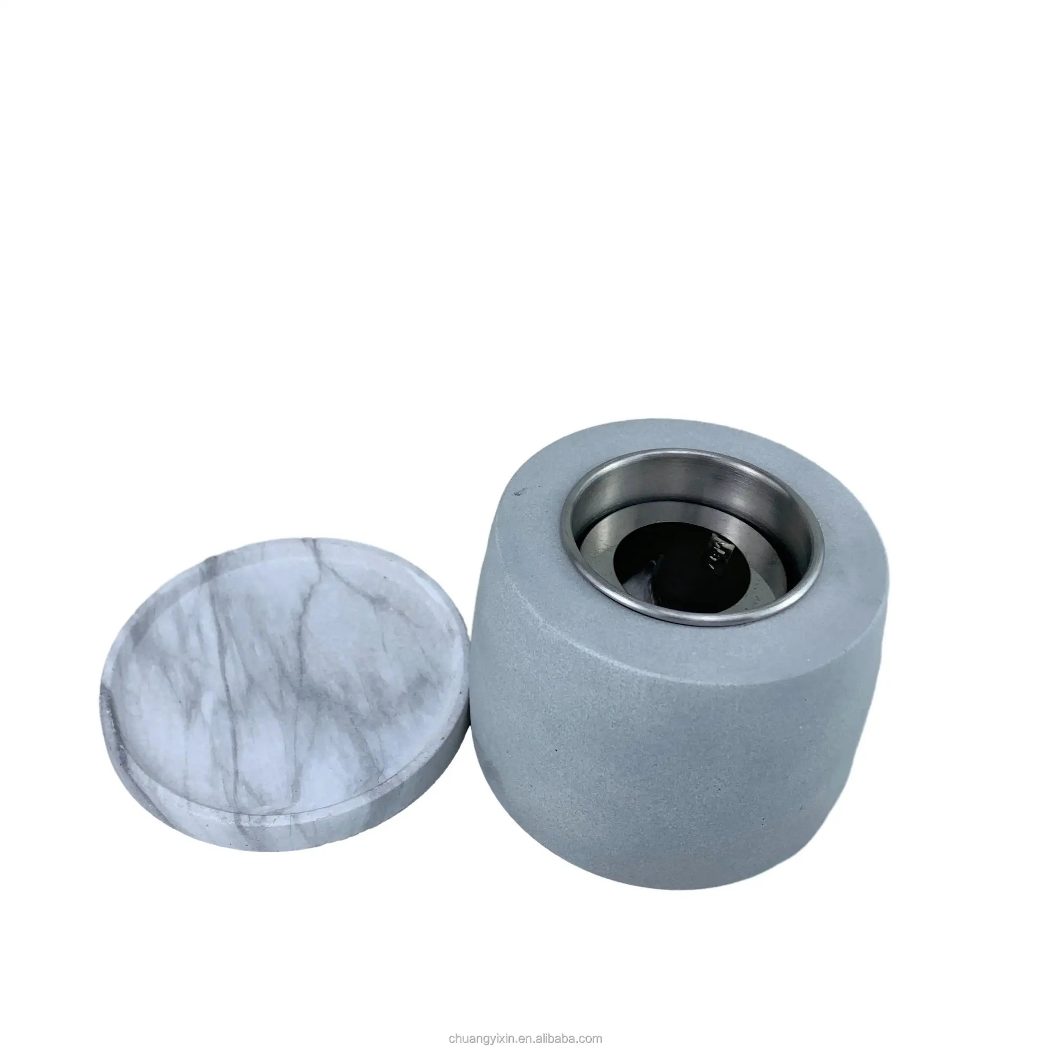 Factory Wholesale Portable Concrete Fireplace Stainless Steel Burner Indoor Outdoor Tabletop Fireplace