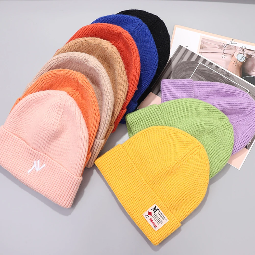  Распродажа двухслойная Зимняя Вязаная Шапка-бини Deliwear с логотипом на заказ для охоты рыбалки