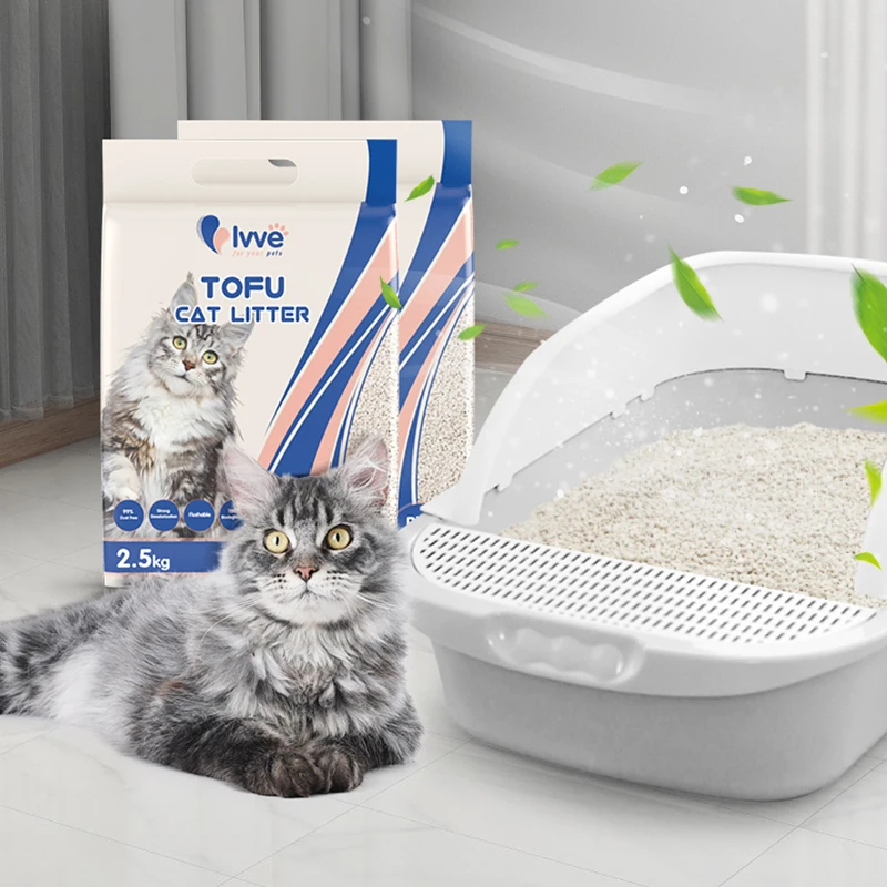 New arrival wholesale quick clumping free sample rice tofu cat litter sand
