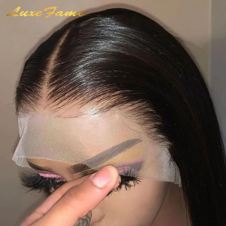Luxefame Frontal Glueless Full Hd Lace Wig,Cuticle Aligned Virgin Raw Indian Hair Wig,Unprocessed 100% Human Hair Full Lace Wig