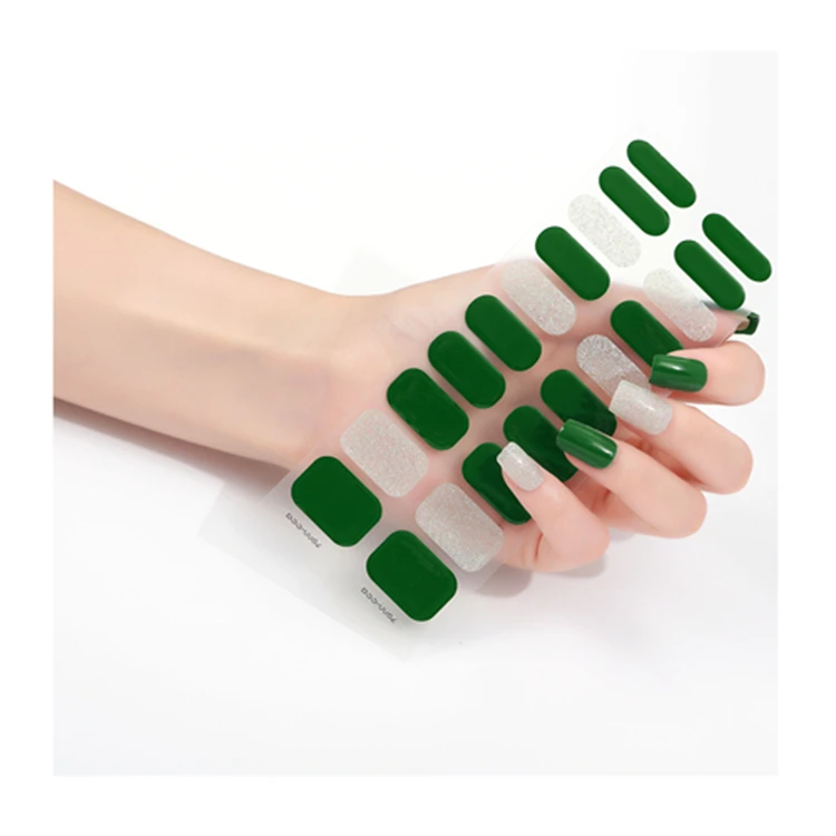 Factory Direct Price fashionable pattern polish private label gel nail semi-cured sticker